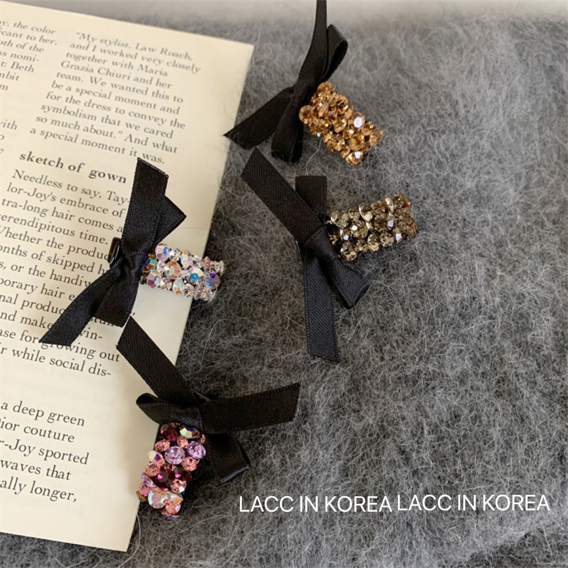 韩国炫彩闪钻少女侧边发夹2025新款高级感蝴蝶结碎发夹气质发饰女