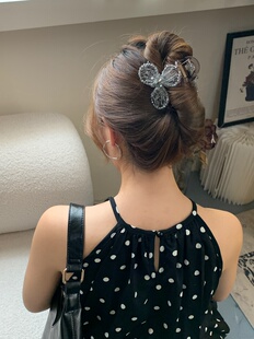 上新-5韩国东大门新款花朵发夹女抓夹后脑勺小号发夹百搭鲨鱼夹