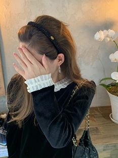 韩国纯手工东大门2025新款高级感细发箍女高级感洋气时尚发卡发饰