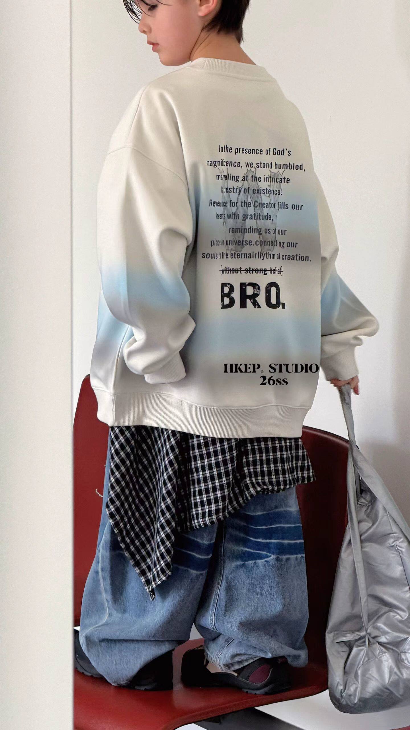 中大童男童卫衣春秋款2026新款春季中大童帅气男孩春装痞帅上衣潮