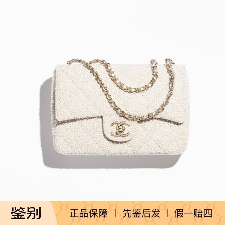 奢店代购 2025p 新款Chanel/香奈儿 珍珠cf限量手工坊cf晚宴手袋