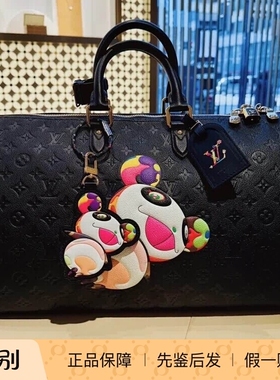 奢店代购 2025新款 LV/路易威登 村上隆 KEEPALL45 旅行袋 M13761