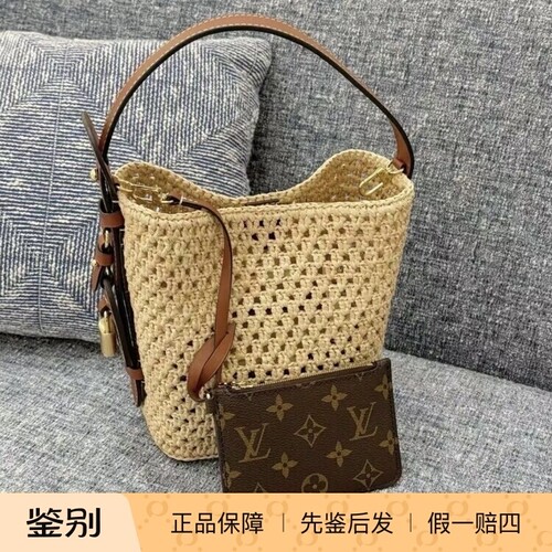 奢店代购 2025新款 LV/路易威登 ALL IN BB 草编水桶手袋 M14217