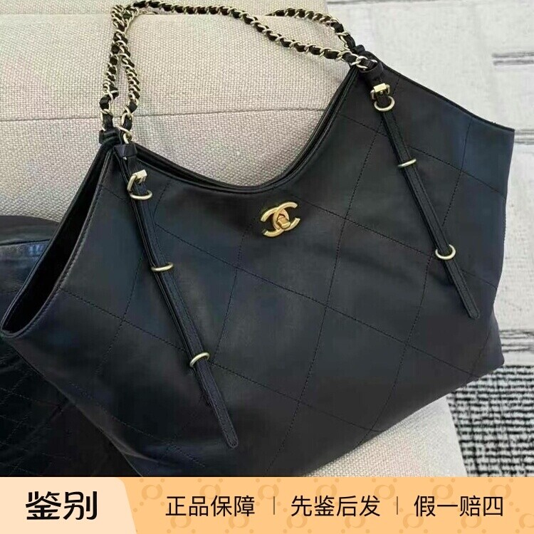 奢店代购 2025s 新款Chanel/香奈儿 GD权志龙杂志同款牛皮购物袋