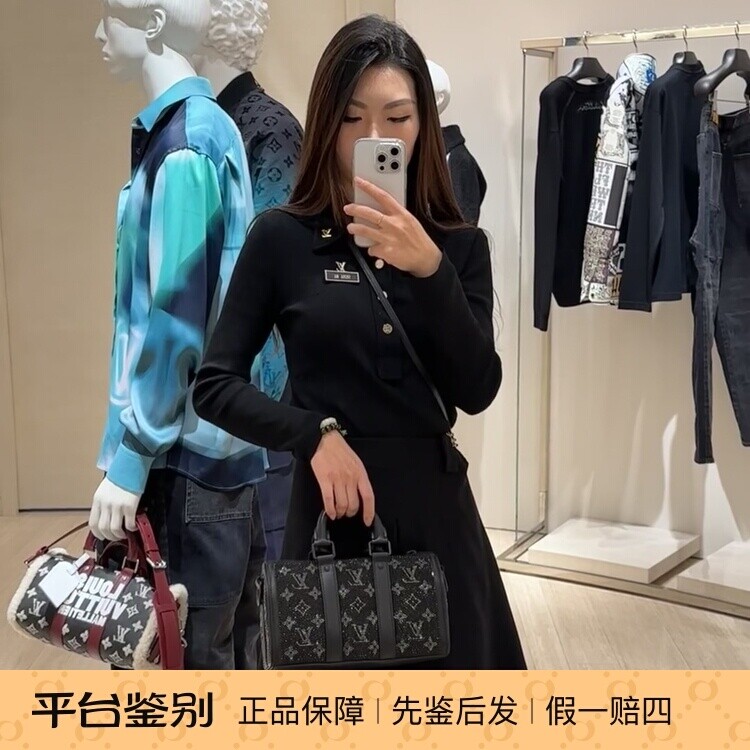 新款奢店代购 2024 LV/路易威登 限量镶钻 KEEPALL 25手袋 M23795