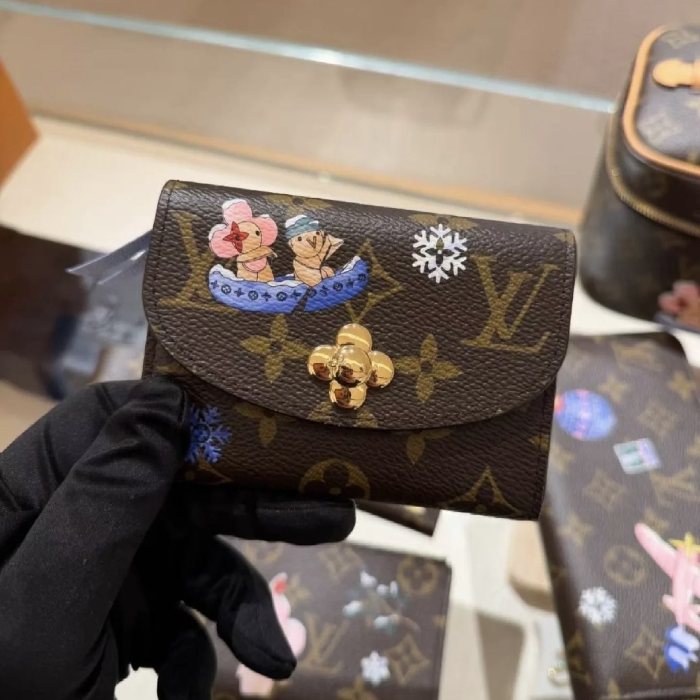 奢店代购 2025新款 LV/路易威登 ROSALIE圣诞节限量零钱包 M15323