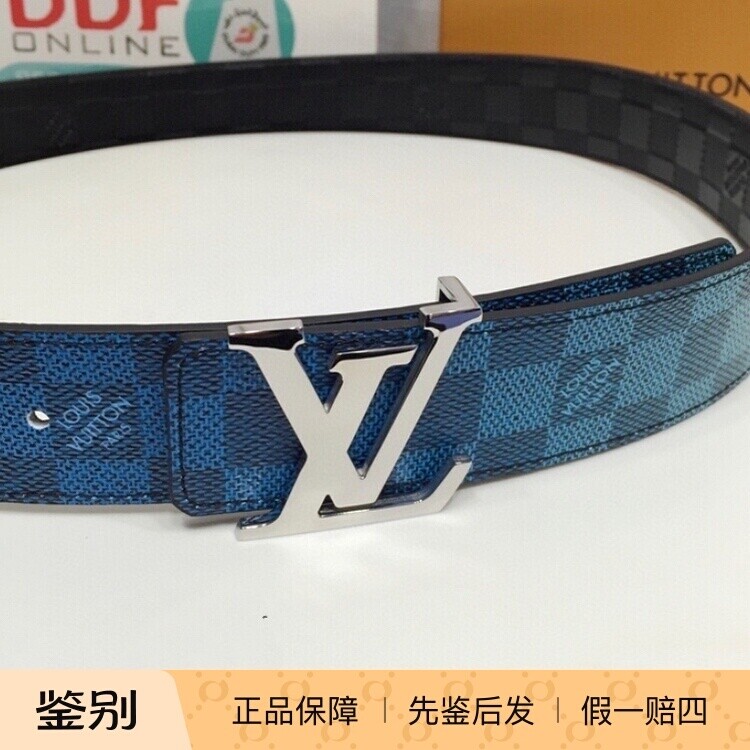 新款奢店正品代购 2024 LV/路易威登 渐变彩虹棋盘双面腰带M0249T