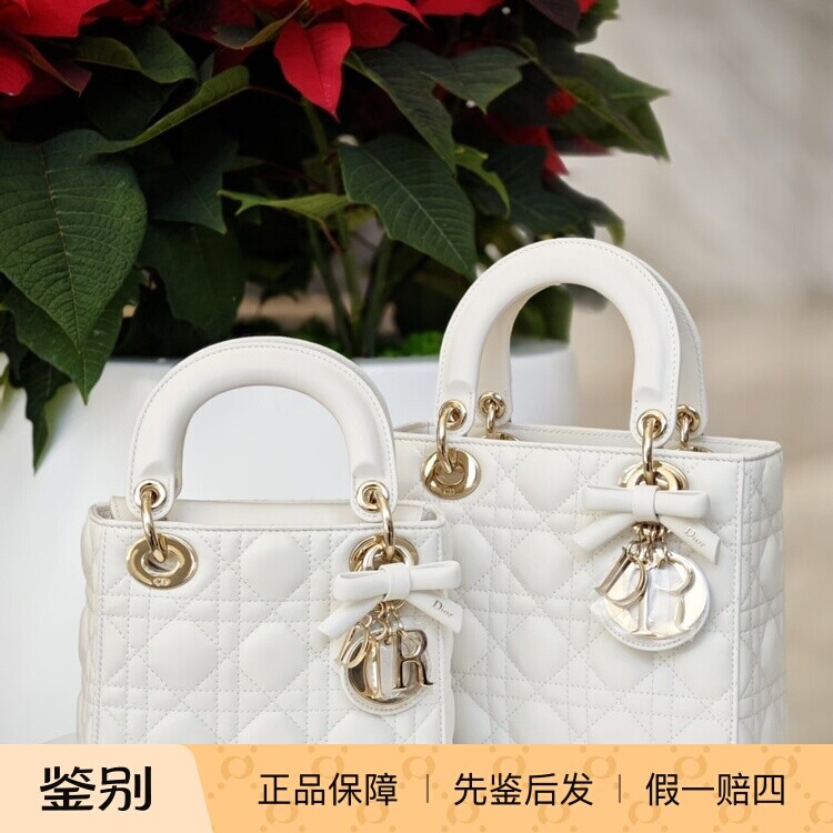 奢店代购 2026 新款正品 DIOR/迪奥 羊皮 Lady Dior 蝴蝶结戴妃包