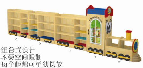 邦尼熊火车、巴士、米奇、史努比造型玩具柜幼儿园教具柜收纳柜