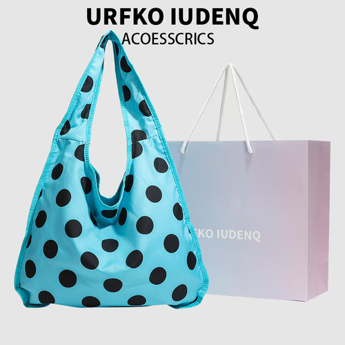 URFKO IUDENQ帆布包百搭大容量通勤手提单肩腋下购物袋托特波点包