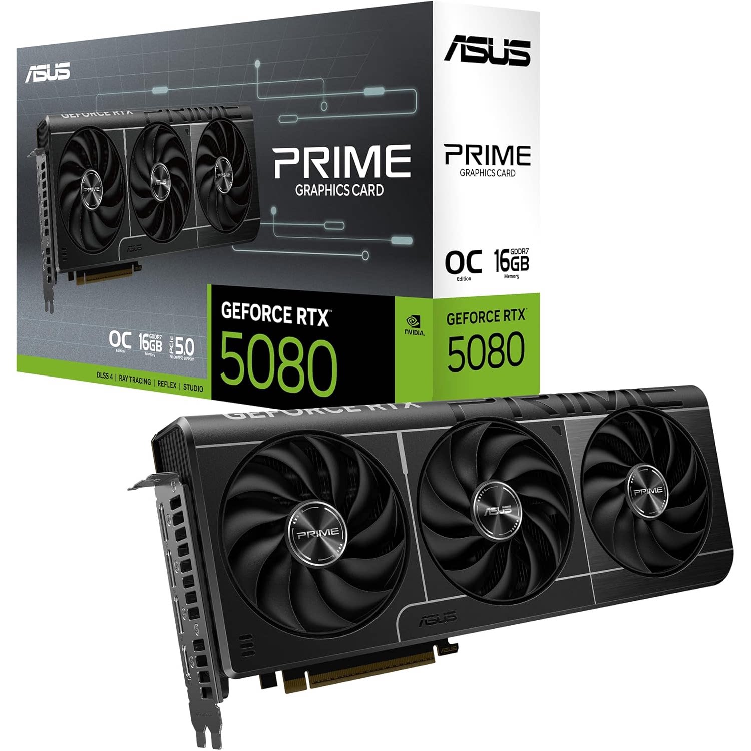 华硕PRIME大师英伟达Nvidia RTX5080 OC独立游戏显卡16G DDR7