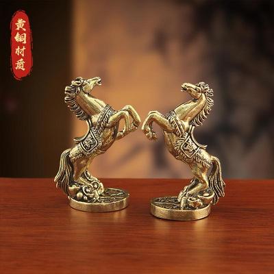 纯黄铜马摆件马到成功