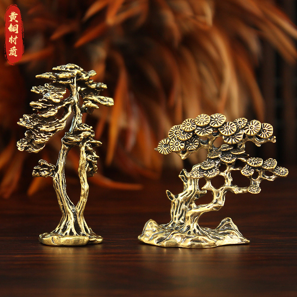 铜迎客松模型假山鱼缸造景装饰微景观工艺品家居玄关酒柜松树摆件,家居饰品,装饰摆件,淘宝优惠券,粉丝福利购,淘宝优惠卷