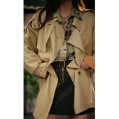 英伦廓形感插肩袖 氛围正浓 风衣 情书风衣 吞吞穿搭日记