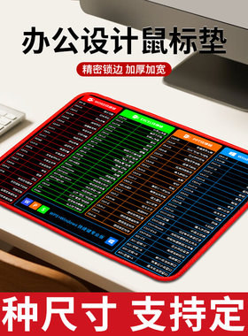 快捷键鼠标垫超大加厚PS办公设计电竞顺滑键鼠一体锁边书桌垫定制