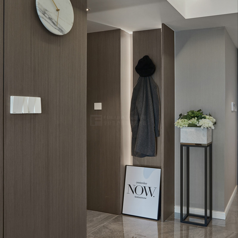 uv板免漆木饰面装饰板背景墙护墙板仿kd6343板岩直纹背景板科技木