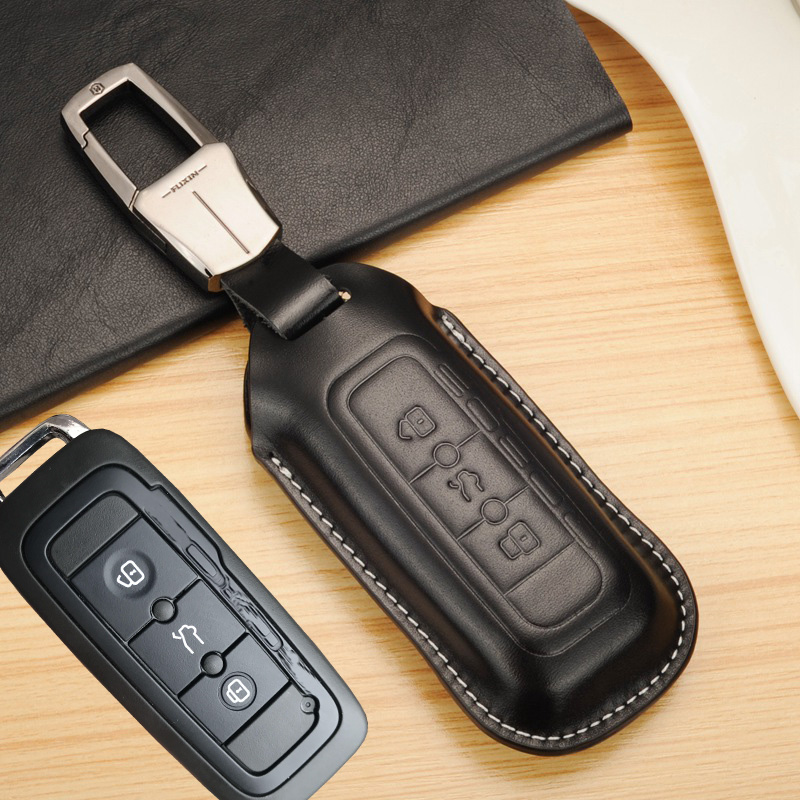 头层甫昕真皮观致简约锁匙包真皮