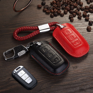 适用于众泰e200钥匙包 E200电动车改装真皮2018款飞鱼座钥匙套扣