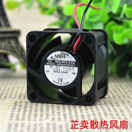 全新  4028 4CM DC 24V 变频器散热风扇 AD0424HB-B31 双滚珠