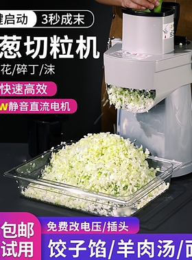 商用电动葱花切碎机大葱切沫机切粒粉碎机小型切菜机专用切葱神器