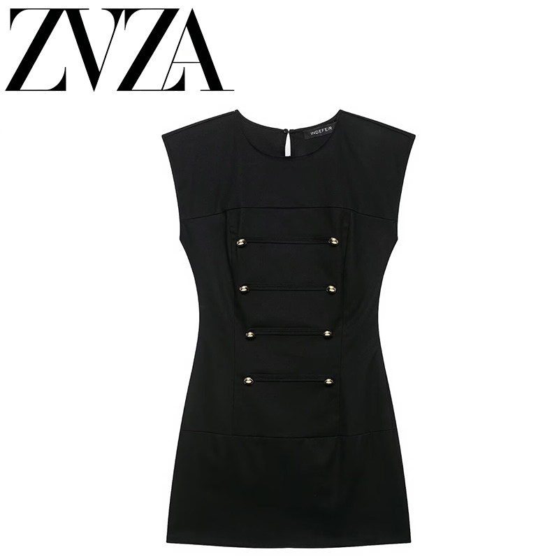 ZA 夏季新款 ZV女装 欧美风 时尚百搭绳结扣饰短连衣裙3666152800