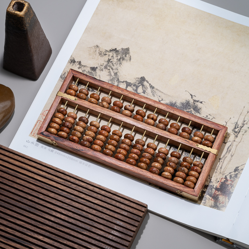 海南黄花梨算盘摆件手把件