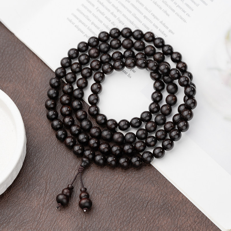 印度小叶紫檀8mm*108颗爆星多圈手串