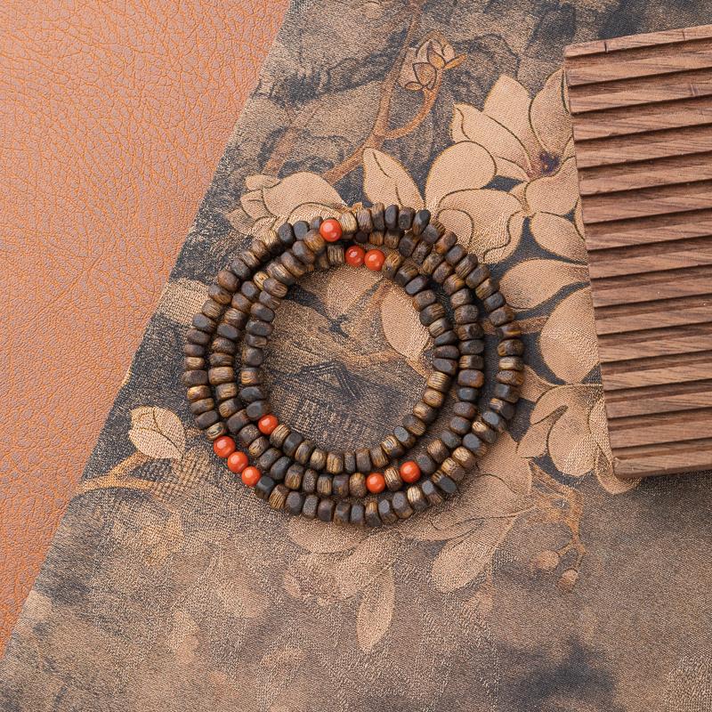 仙源莺歌绿奇楠99分结香树心油南红手串多样性发其一