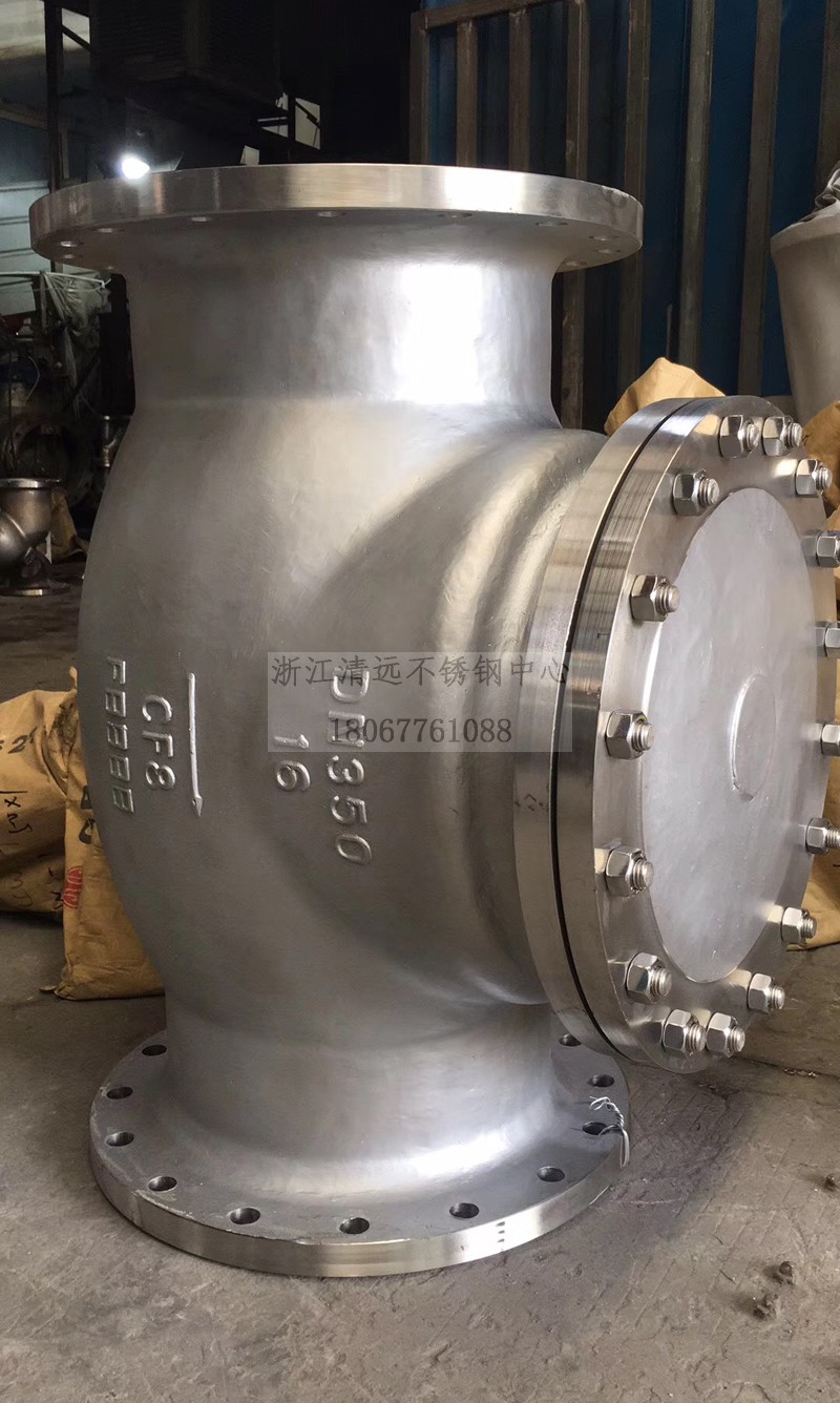 304/316不锈钢法兰旋启式止回阀H44W-16P大尺寸DN250 300 350 400