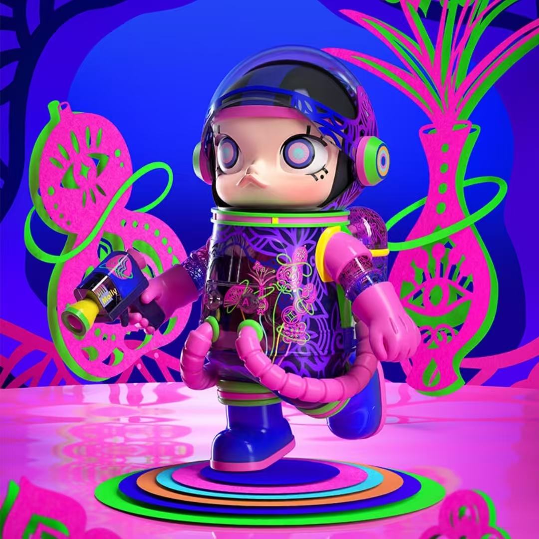 POPMART泡泡玛特MEGA SPACE MOLLY 1000% 陈粉丸大娃潮玩摆件