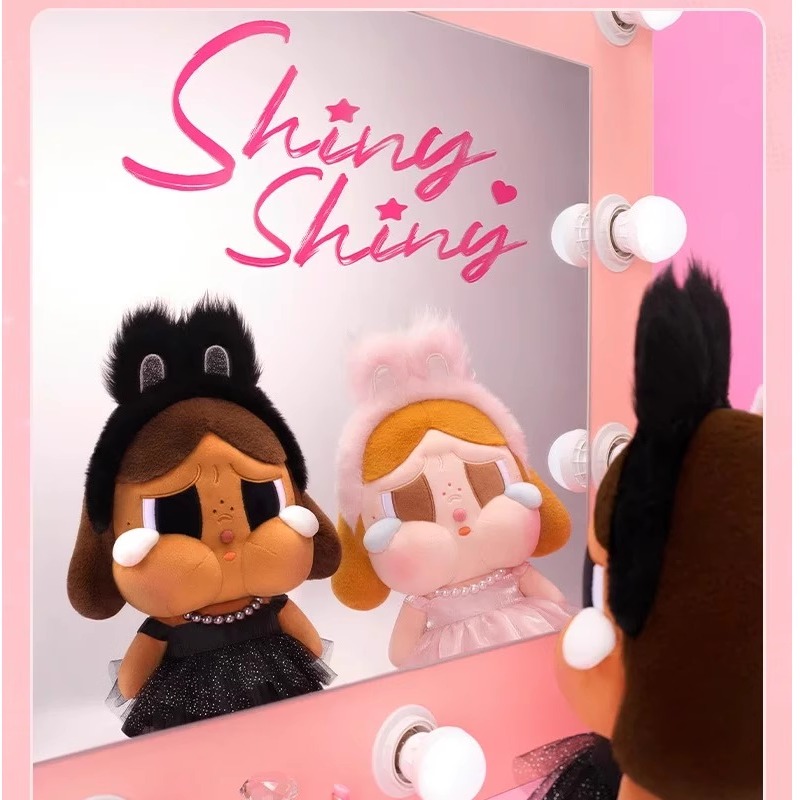 POPMART泡泡玛特哭娃闪闪CRYBABY SHINY SHINY系列毛绒公仔吊卡