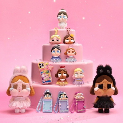 泡泡玛特哭娃闪闪毛绒公仔挂件