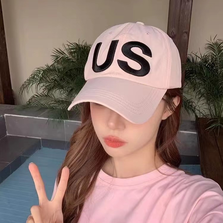 韩版US速干鸭舌帽子女夏季小众简约百搭刺绣薄款棒球帽情侣休闲潮