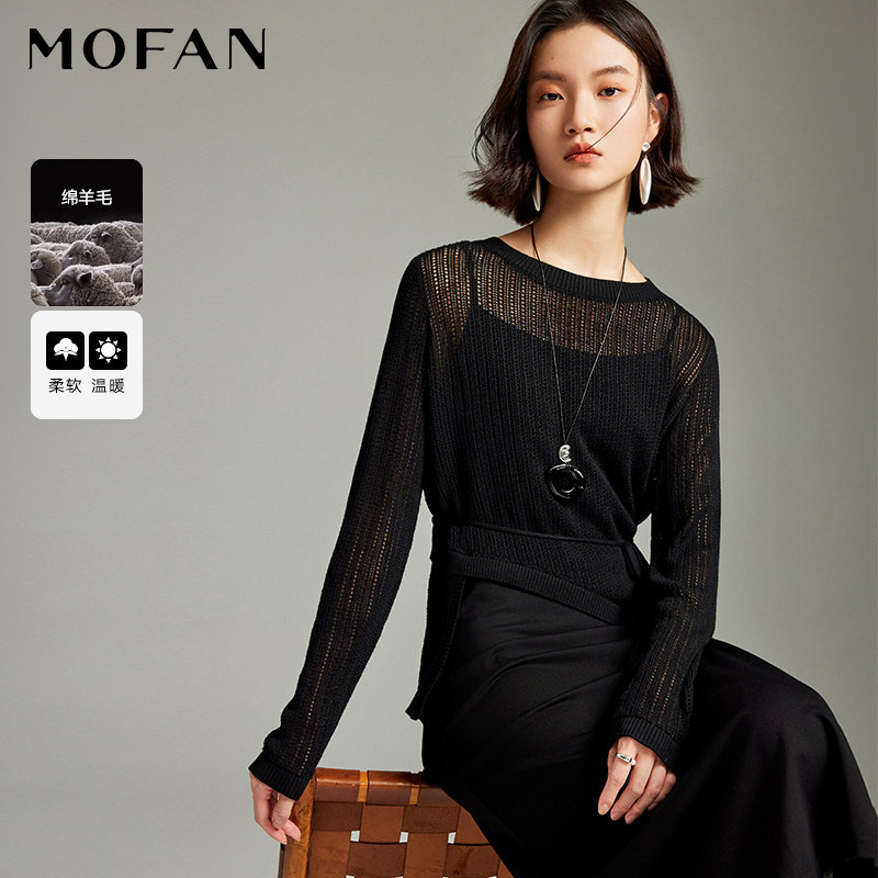 MOFAN吊带连衣裙+针织罩衫两件套图片