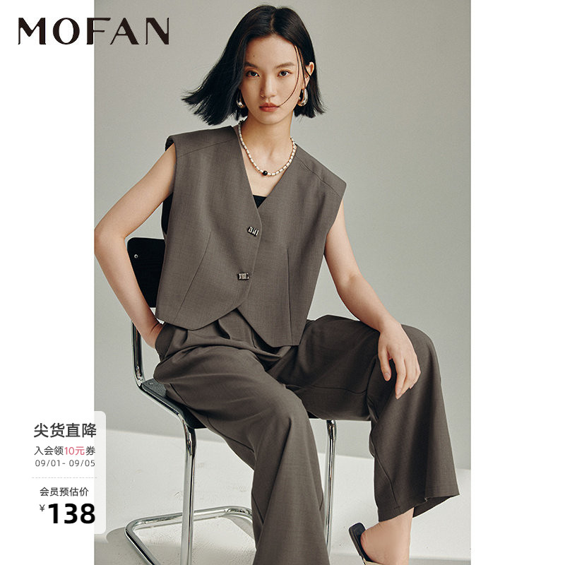 MOFAN摩凡秋新款短款马夹上衣女图片