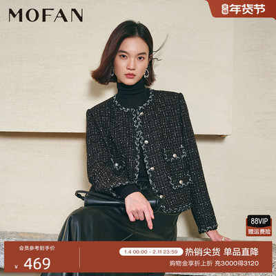 MOFAN摩凡冬新款黑色短外套