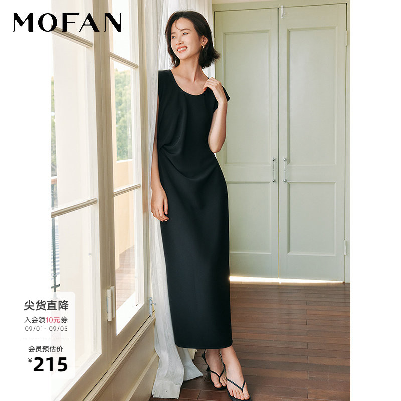 MOFAN摩凡夏新款黑色连衣裙图片