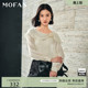 香槟米花瓣肩部设计感雪纺衫 MOFAN摩凡春秋新款 女 商场同款