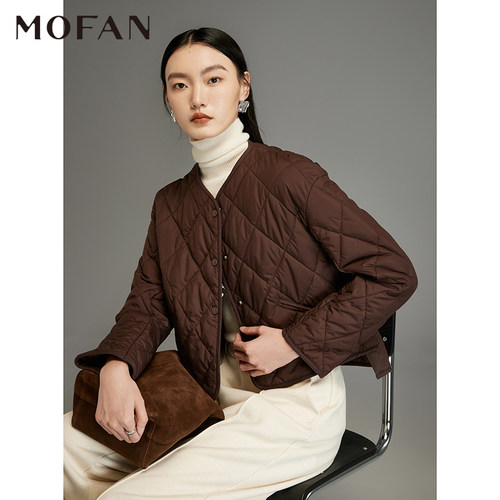 MOFAN摩凡冬新款可可棕棉衣