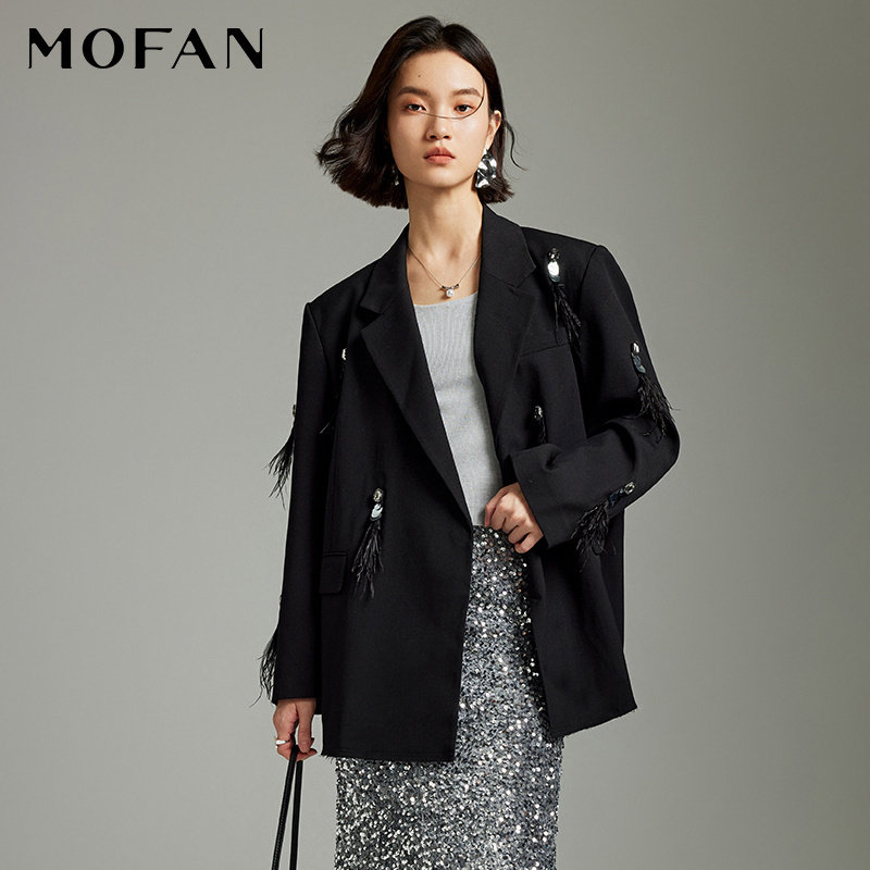 MOFAN摩凡冬新款黑色西装图片