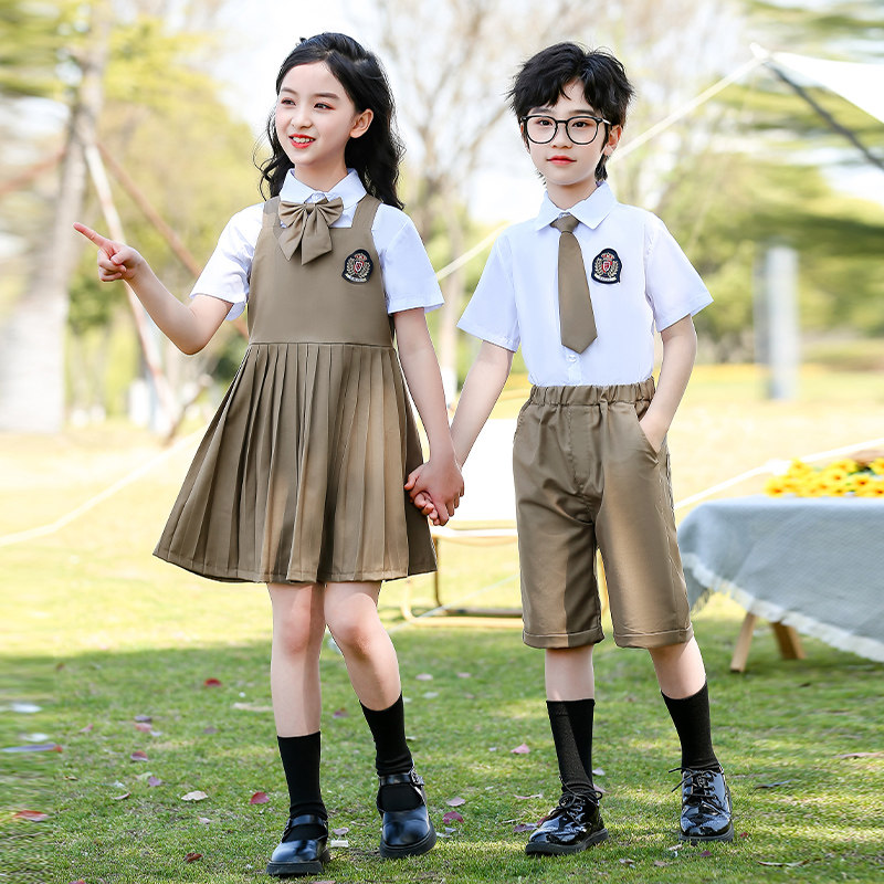 幼儿园园服夏装英伦学院风儿童校服套装小学生班服夏季毕业照服装