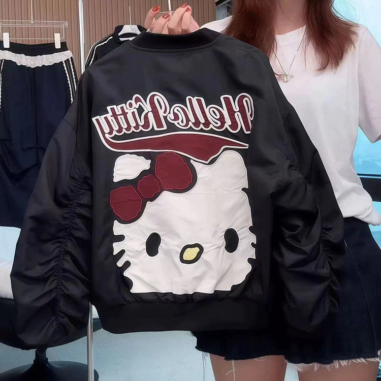 女童外套春秋款2025新款韩版儿童棒球服可爱潮范卡通刺绣夹克上衣