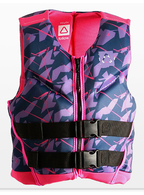 22夏FOLLOW儿童救生衣大浮力青少年男女童游泳冲浪钓鱼出海摩托艇