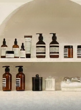 星韵【浴室柜摆件】样板间卫生间护肤按压玻璃瓶洗发乳液软装道具