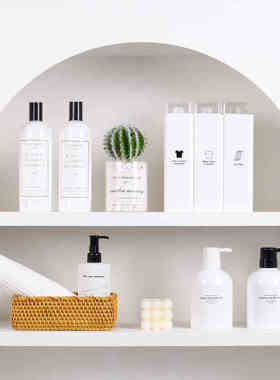 样板房阳台卫生间浴室柜饰品洗衣房摆件藤编收纳筐分装瓶软装道具