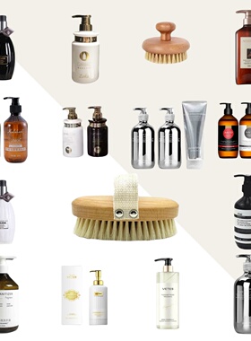 沐浴用品摆件样板房卫生间浴室柜沐浴露洗发水道具浴室柜软装饰品