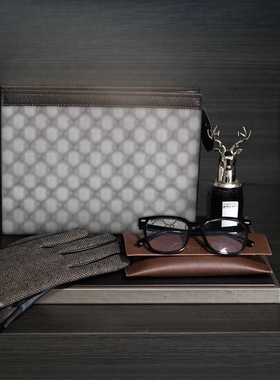 玄关托盘套装摆件衣帽间衣柜梳妆台男士公文包商务复古眼镜盒手套