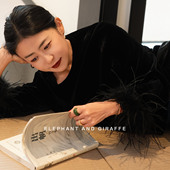 大象和长颈鹿 ACC456 不退可换大小 一抹青峦 和田玉素面宽戒