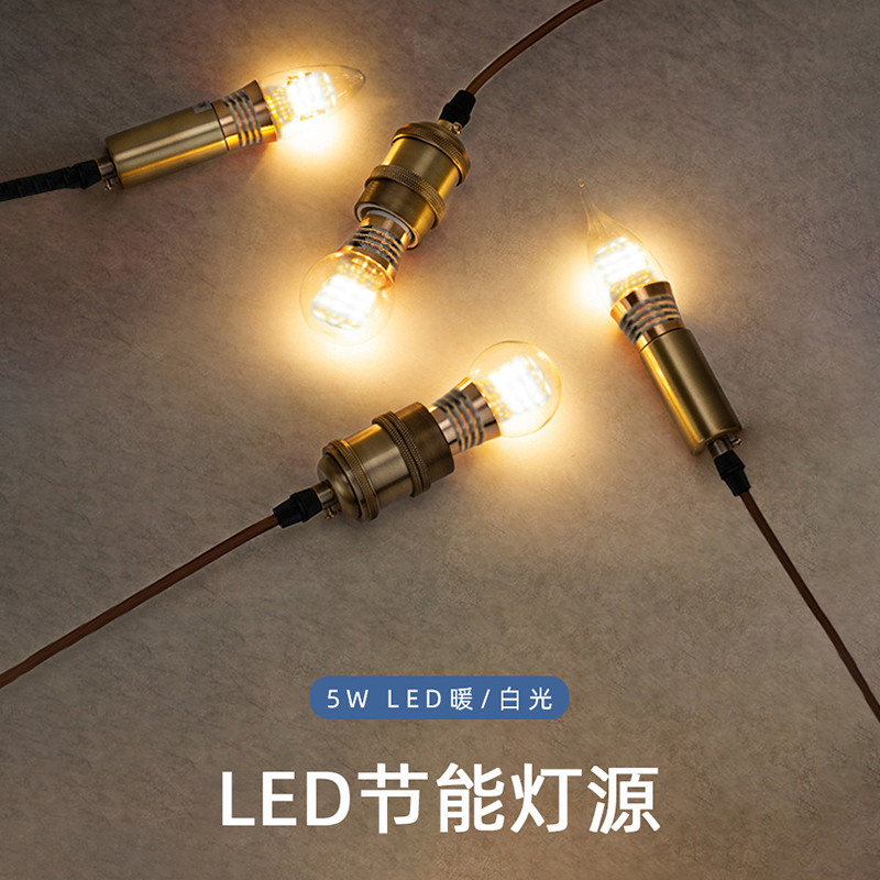 节能照明暖色蜡烛led灯泡
