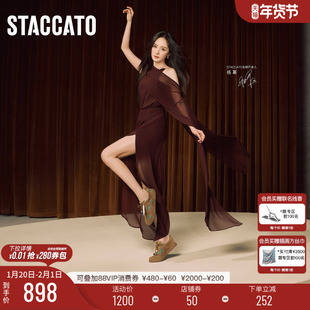 杨幂同款思加图蝴蝶音符德训鞋阿甘鞋银色休闲鞋平底鞋小桃同款